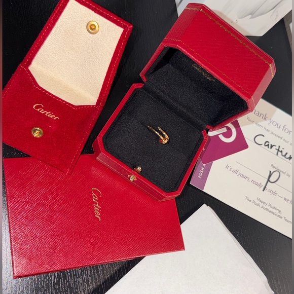 100% Authentic Cartier Gold Small Juste in Clou Ring - Picture 3 of 11